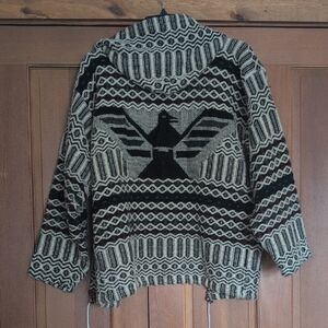 Black and Cream Patterned Sweater